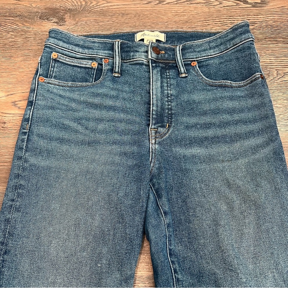 ❄️ Madewell Cali Demi-Boot Jeans Medium Wash Size 29 Stretch - Picture 2 of 14